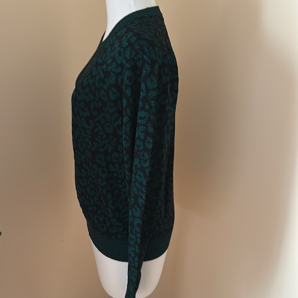 Banana Republic emerald green/black metallic sweater. New. - Picture 3 of 7